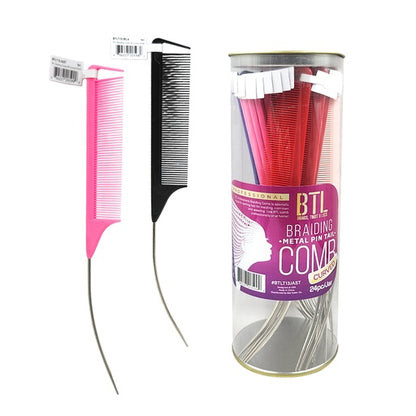 BTL Braiding Metal Fine Tooth Pin Tail Combs