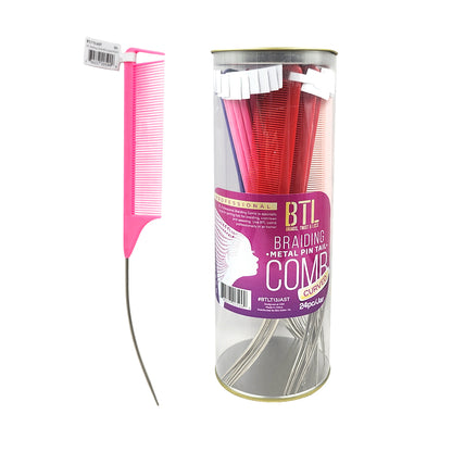 BTL Braiding Metal Fine Tooth Pin Tail Combs