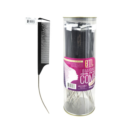 BTL Braiding Metal Fine Tooth Pin Tail Combs