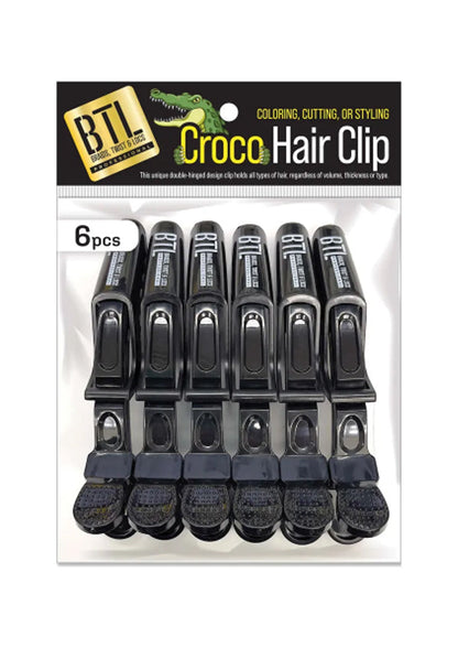 BTL Croco Hair Clips - Black