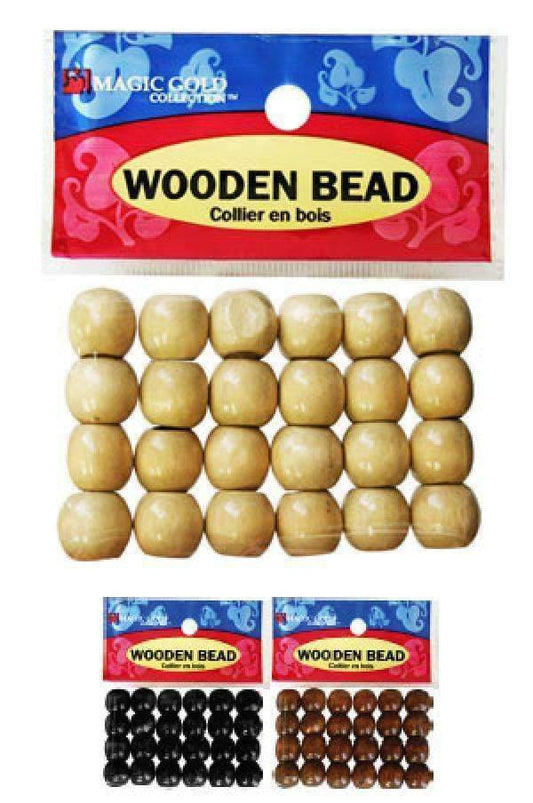 288 Wooden Beads - Small - Beautiful Black Hair