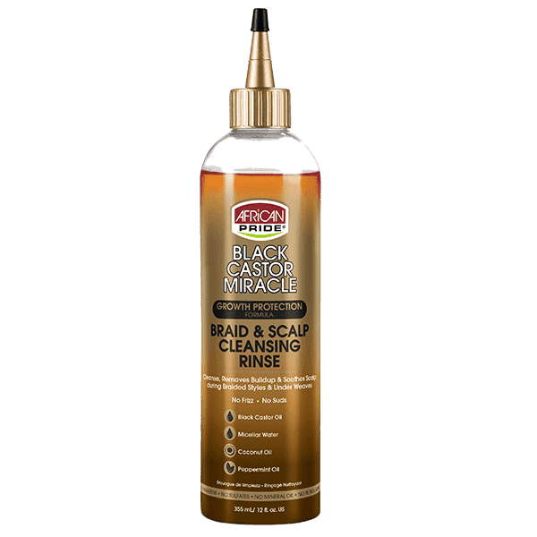 African Pride Black Castor Miracle Braid & Scalp Cleansing Rinse - Beautiful Black Hair