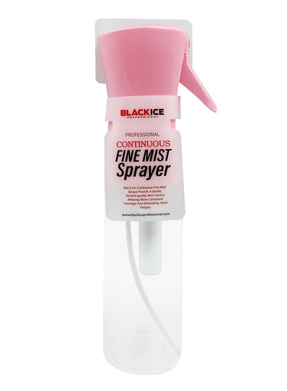 Black Ice Continous Fine Mist Bottle Pink & Clear