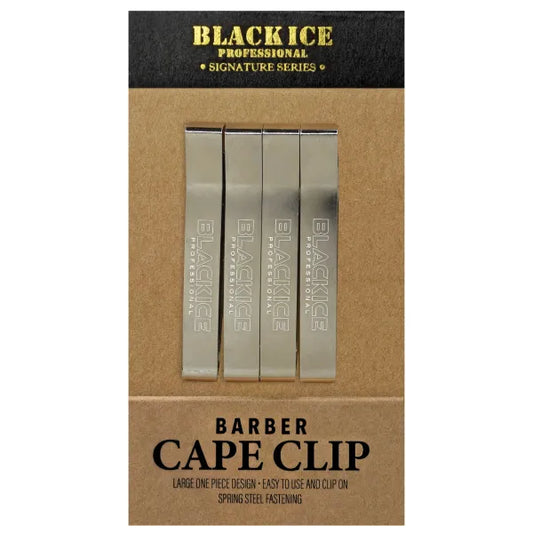Black Ice Professional Barber Cape Clip 4pcs