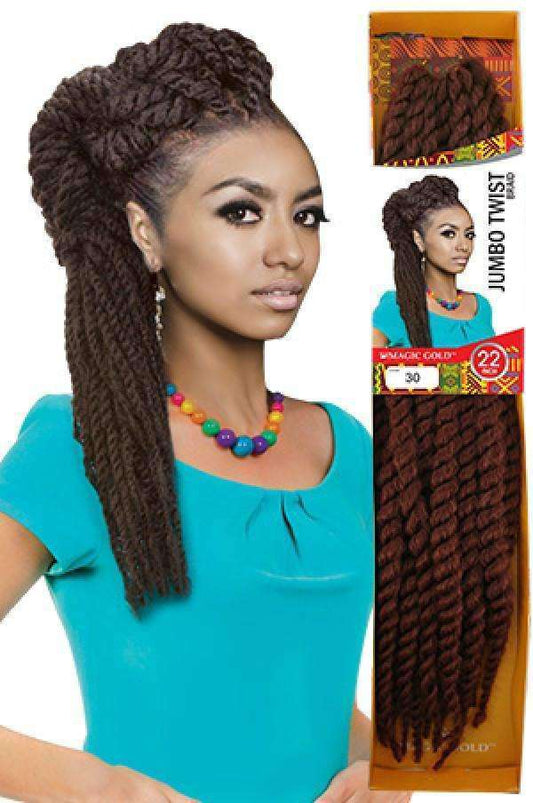 Magic Gold Jumbo Twist 22" - Beautiful Black Hair