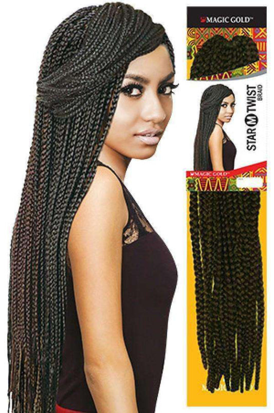 Magic Gold Star Medium Twist 24" - Beautiful Black Hair