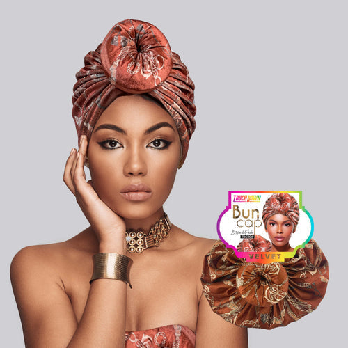 Touch Down Bun Caps - African