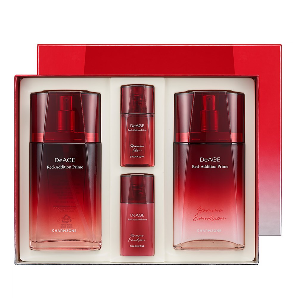 CHARMZONE DeAge Red-Addition PRIME Homme (For Men) Duo Set