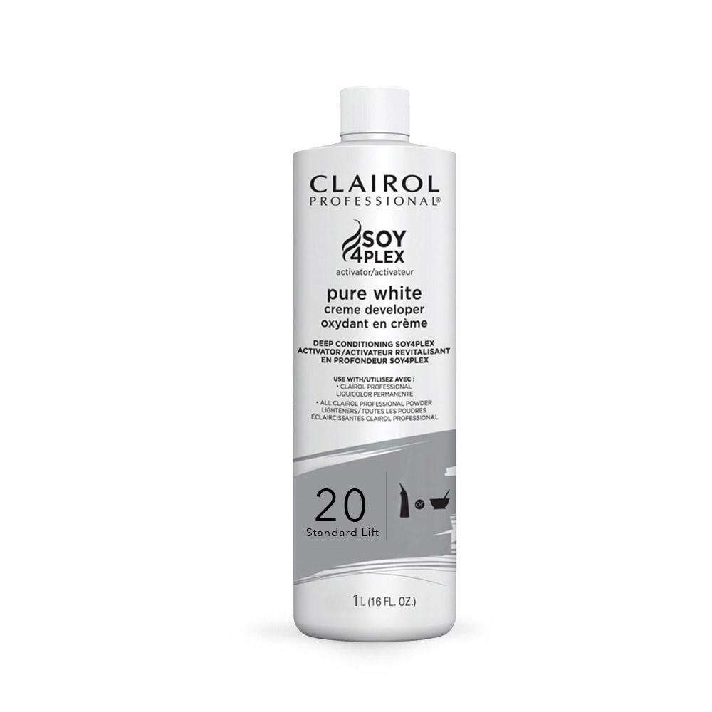 Clairol Professional Pure White Cream Developer Volume 20 1L - Beautiful Black Hair