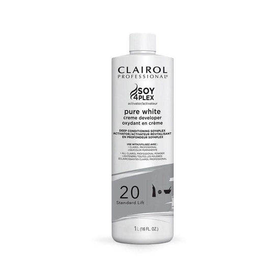 Clairol Professional Pure White Cream Developer Volume 20 1L - Beautiful Black Hair