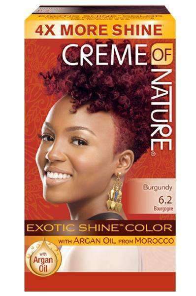 Creme Of Nature Argan Oil Exotic Shine Color #6.2 Burgundy Blaze - Beautiful Black Hair