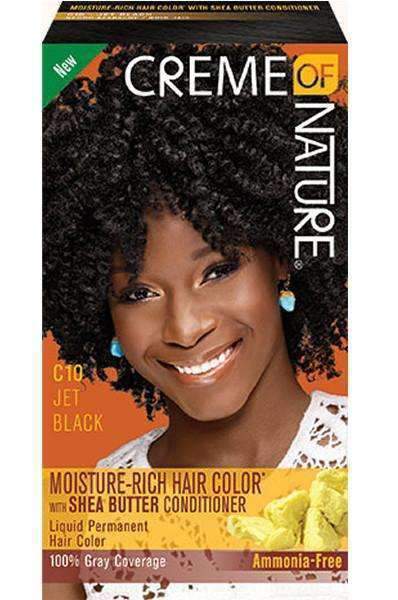Creme Of Nature Moisture-Rich Hair Color - C10 Jet Black - Beautiful Black Hair