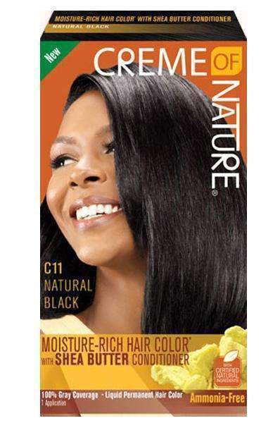 Creme Of Nature Liquid Hair Color #C11 Natural Black - Beautiful Black Hair