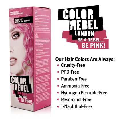 Color Rebel London Semi-Permanent Conditioning Hair Toner - Be Pink