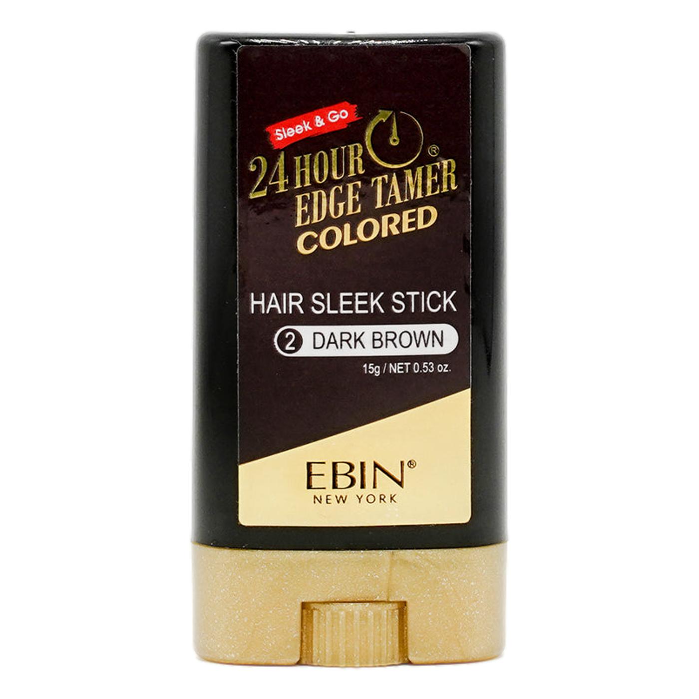 EBIN 24 Hour Edge Tamer Colored Hair Sleek Wax Stick - Dark Brown