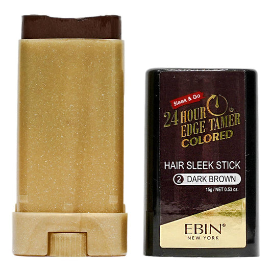 EBIN 24 Hour Edge Tamer Colored Hair Sleek Wax Stick - Dark Brown