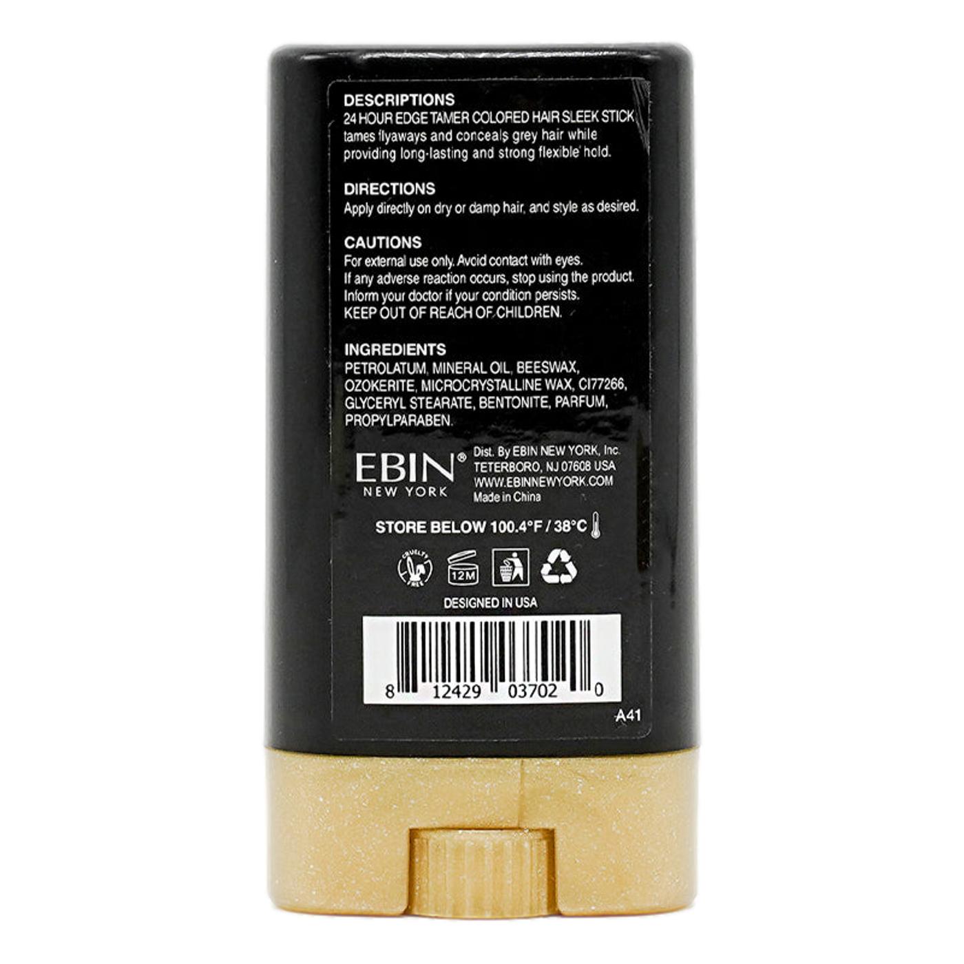 EBIN 24 Hour Edge Tamer Colored Hair Sleek Wax Stick - Jet Black