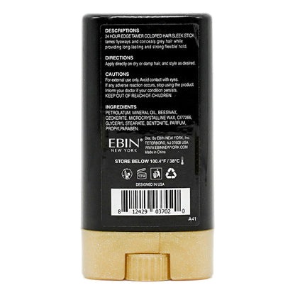 EBIN 24 Hour Edge Tamer Colored Hair Sleek Wax Stick - Jet Black