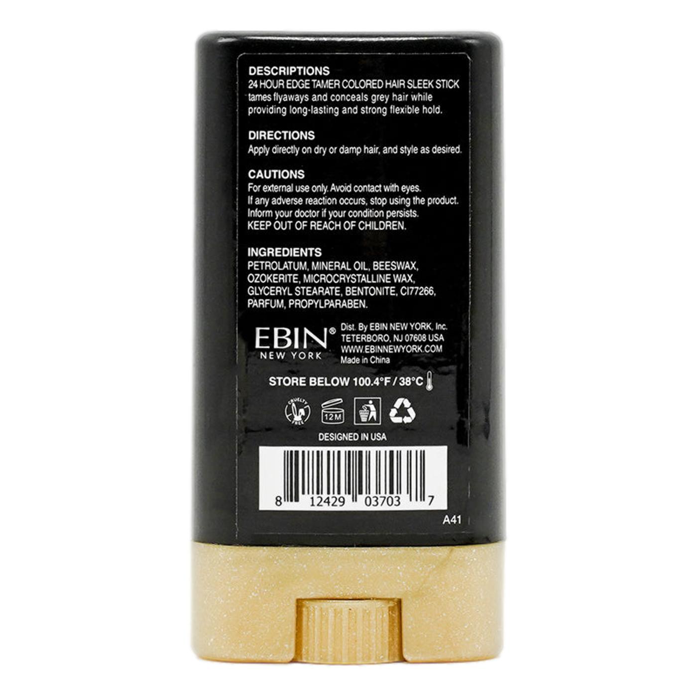 EBIN 24 Hour Edge Tamer Colored Hair Sleek Wax Stick - Natural Black