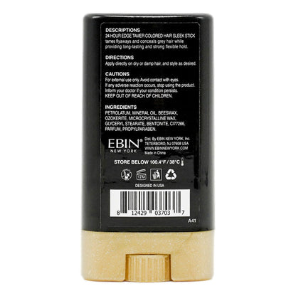 EBIN 24 Hour Edge Tamer Colored Hair Sleek Wax Stick - Natural Black