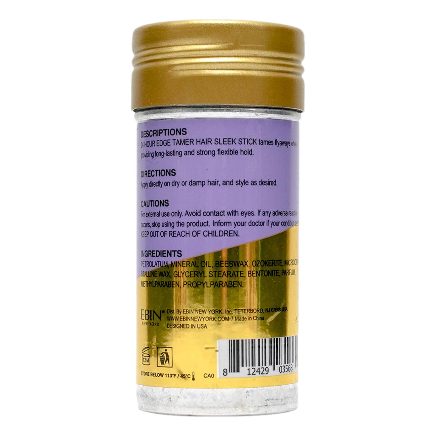 EBIN 24 Hour Edge Tamer Hair Sleek Wax Stick - Peaches