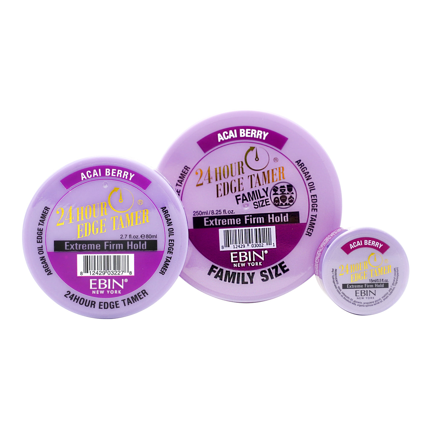 EBIN 24 Hour Edge Tamer Extreme Firm Hold - Acai Berry 0.5oz