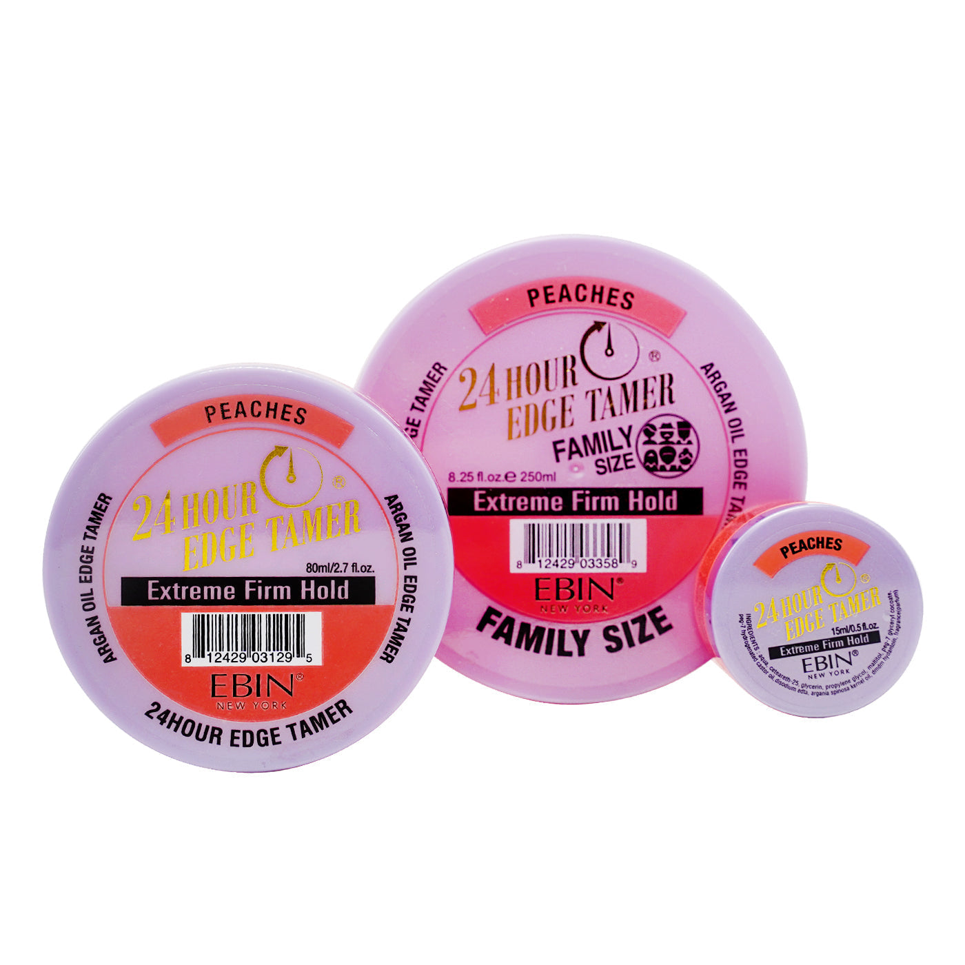 EBIN 24 Hour Edge Tamer Extreme Firm Hold - Peaches 2.7oz