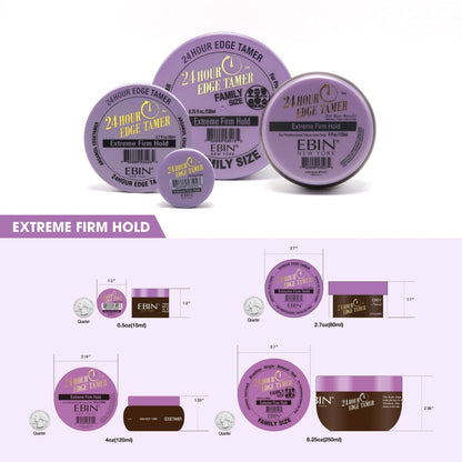 EBIN 24 Hour Edge Tamer Extreme Firm Hold Family Size 8.25oz