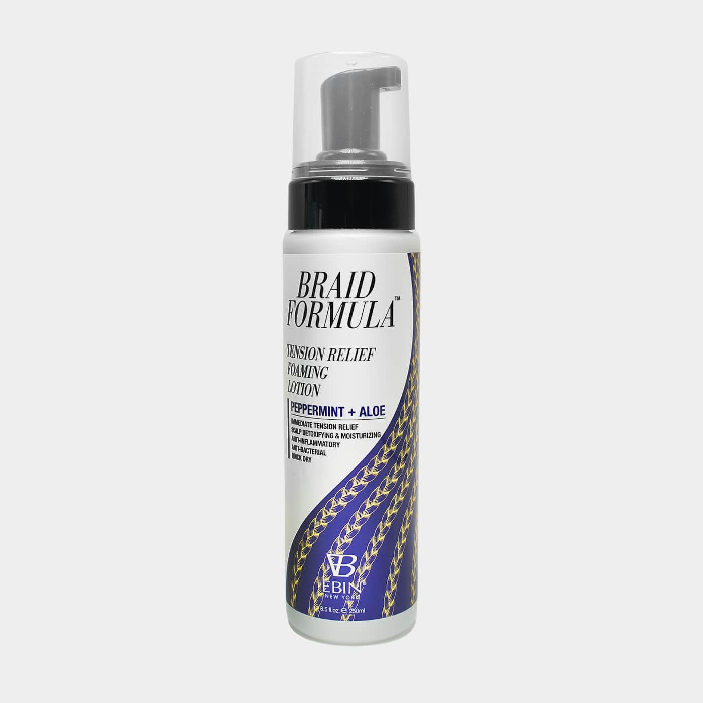 EBIN Braid Formula Tension Relief Foaming Lotion - Peppermint + Aloe