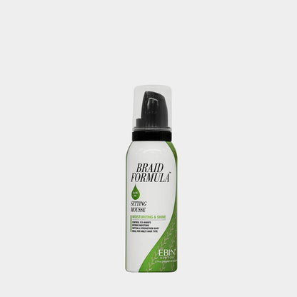 EBIN Braid Formula Moisturizing & Shine Setting Mousse - Olive 2.7oz
