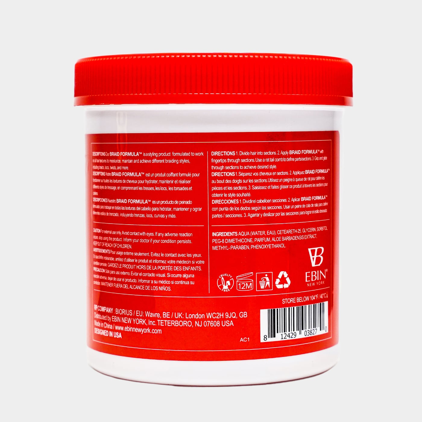 EBIN Lock n' Pomade Braid Formula Conditioning Gel - Medium Hold 35.2oz