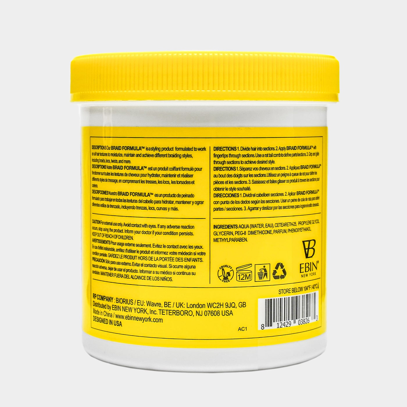 EBIN Lock n' Pomade Braid Formula Conditioning Gel - Regular Hold 35.2oz