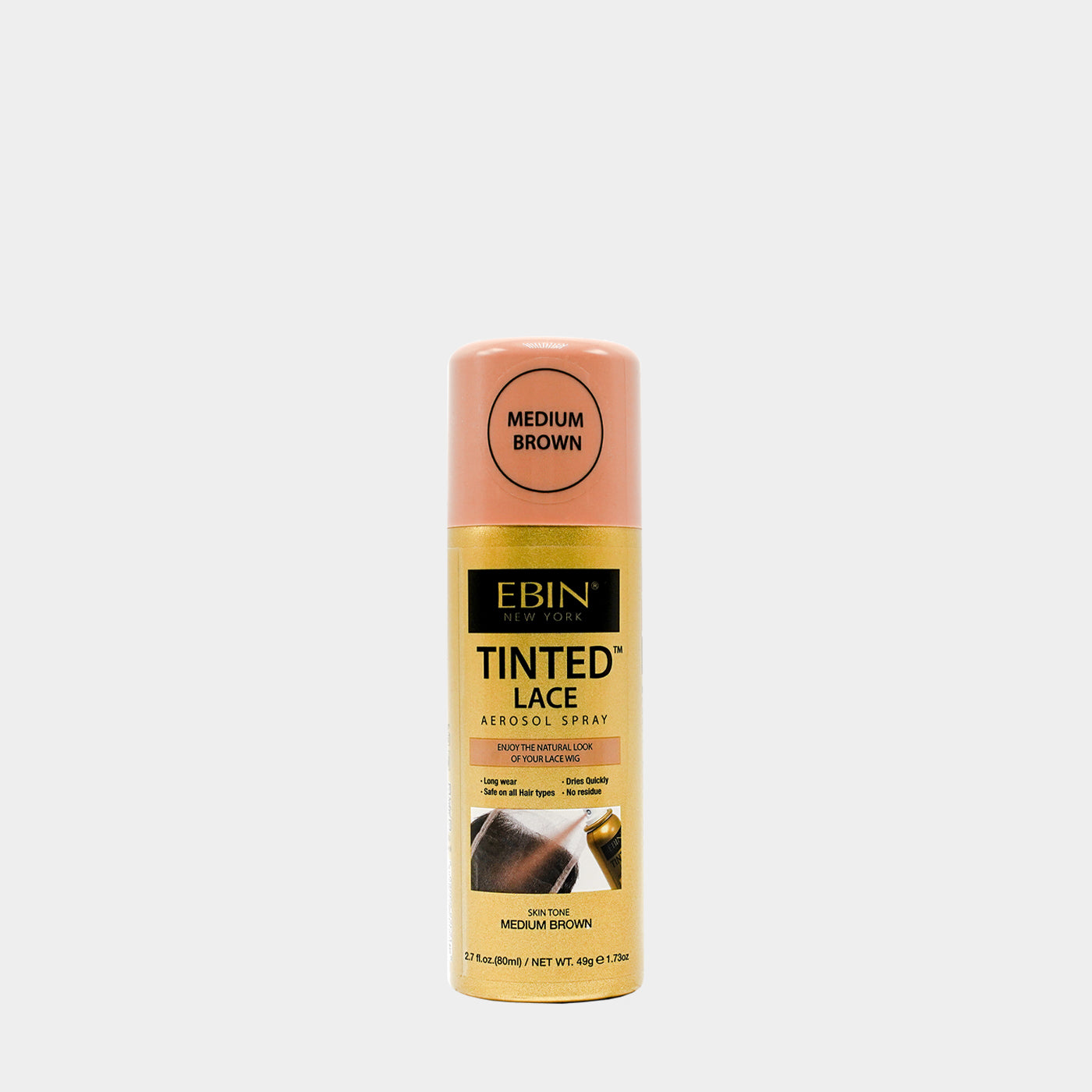 EBIN Tinted Lace Aerosol Spray - Medium Brown