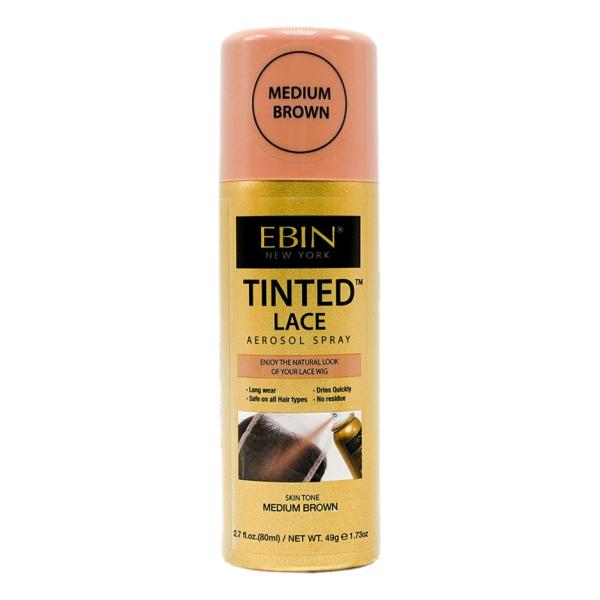EBIN Tinted Lace Aerosol Spray - Medium Brown