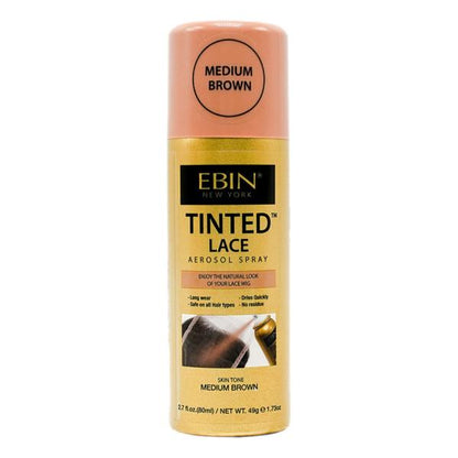 EBIN Tinted Lace Aerosol Spray - Medium Brown