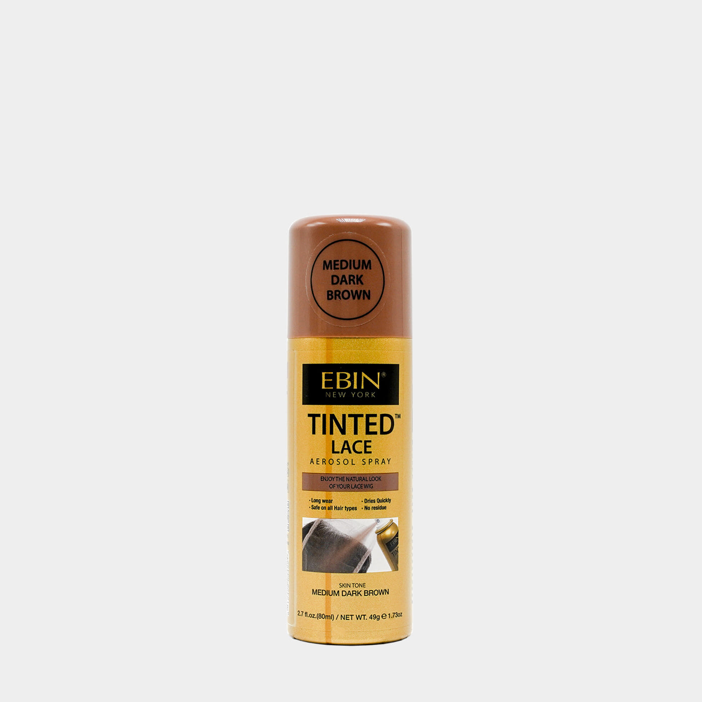 EBIN Tinted Lace Aerosol Spray - Medium Dark Brown