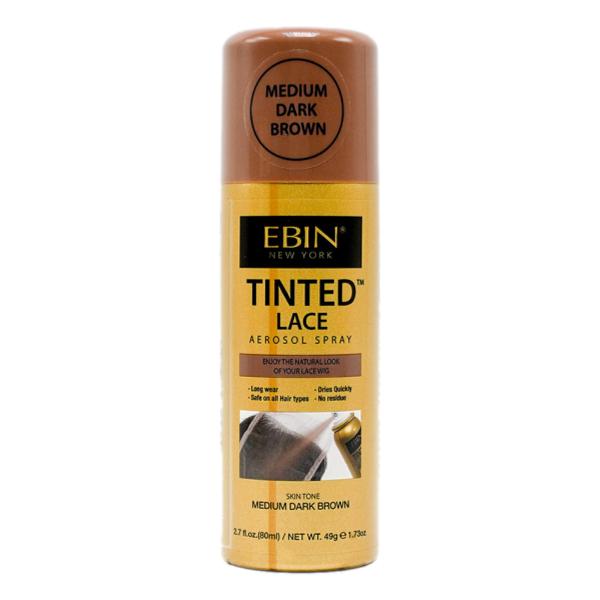 EBIN Tinted Lace Aerosol Spray - Medium Dark Brown