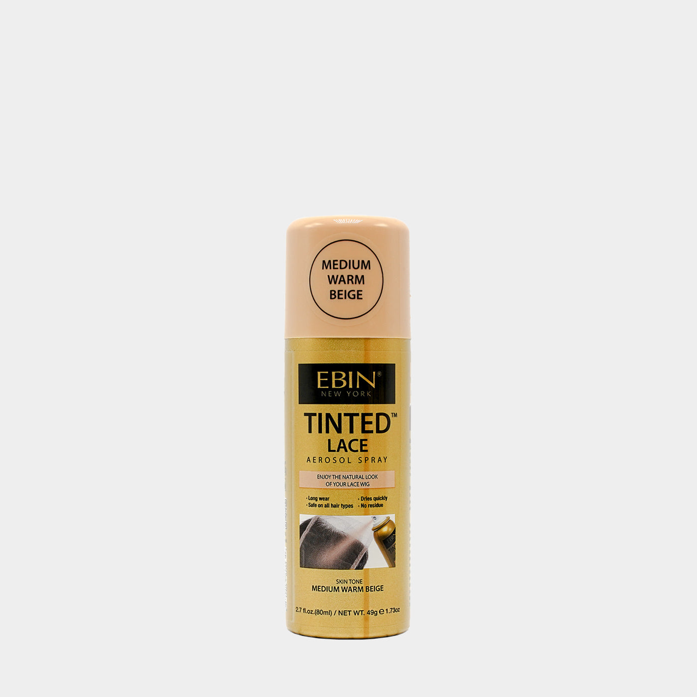 EBIN Tinted Lace Aerosol Spray - Medium Warm Beige