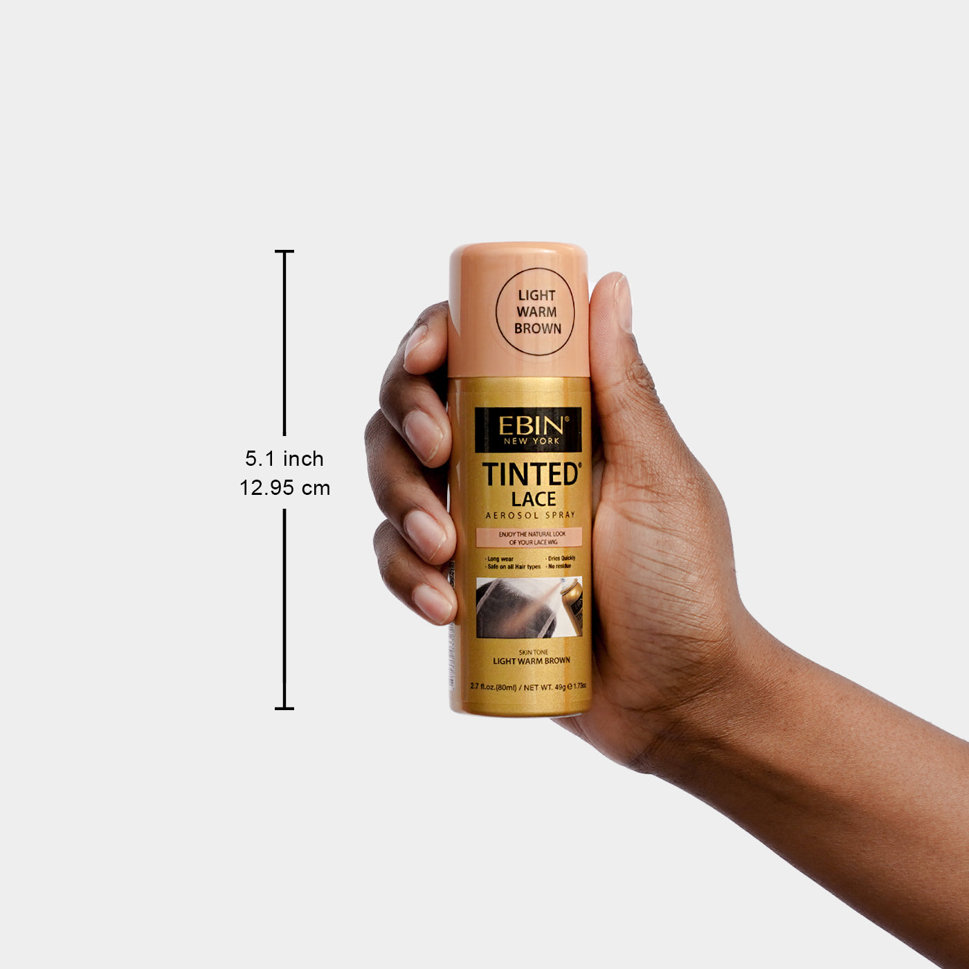 EBIN Tinted Lace Aerosol Spray - Medium Warm Beige