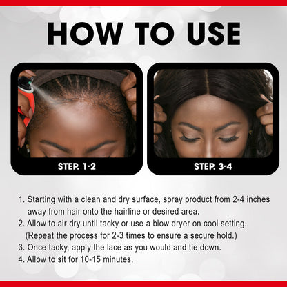 EBIN Wonder Lace Wig Bond Adhesive Spray - Active 14.2oz