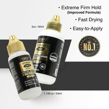 EBIN Wonder Lace Bond Lace Wig Adhesive - Extreme Firm Hold Supreme 3.04oz