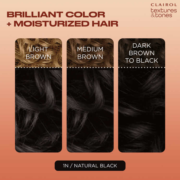 Clairol Textures & Tones Hair Color - 1N Natural Black