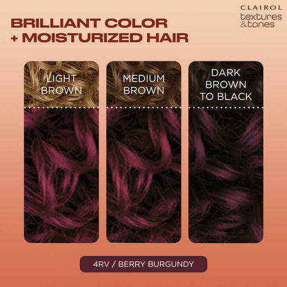 Clairol Textures & Tones Hair Color - 4RV Berry Burgundy