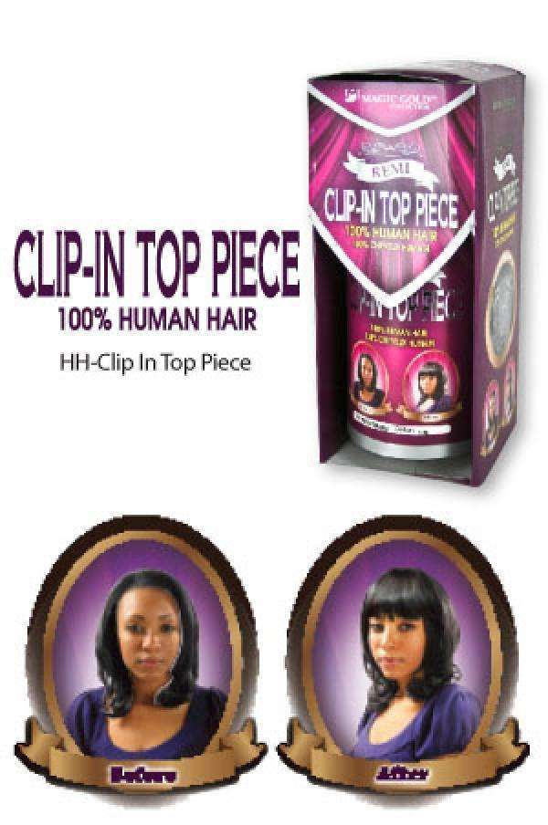 Magic Gold 100% Human Hair Clip-In Top Piece - Beautiful Black Hair