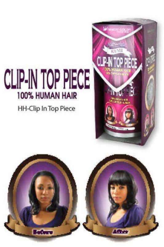 Magic Gold 100% Human Hair Clip-In Top Piece - Beautiful Black Hair