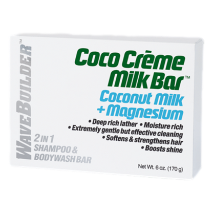 WaveBuilder Coco Crème Milk 2 In 1 Shampoo & Body Wash Bar - Beautiful Black Hair