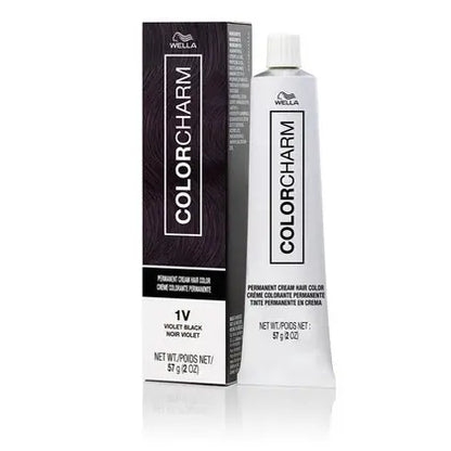 Wella Color Charm Permanent Crème Hair Color - 1V Violet Black