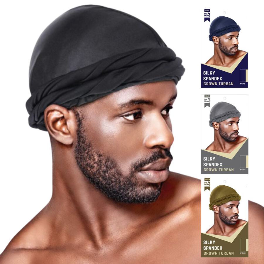 Mr. Durag Silky Spandex Crown Turban - Assorted #4349