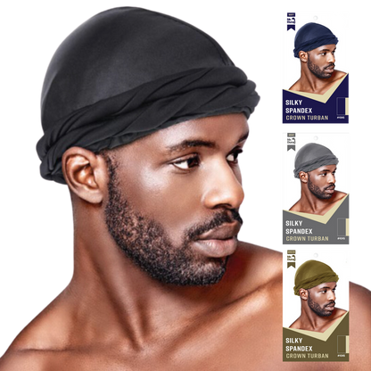 Mr. Durag Silky Spandex Crown Turban - Assorted #4349