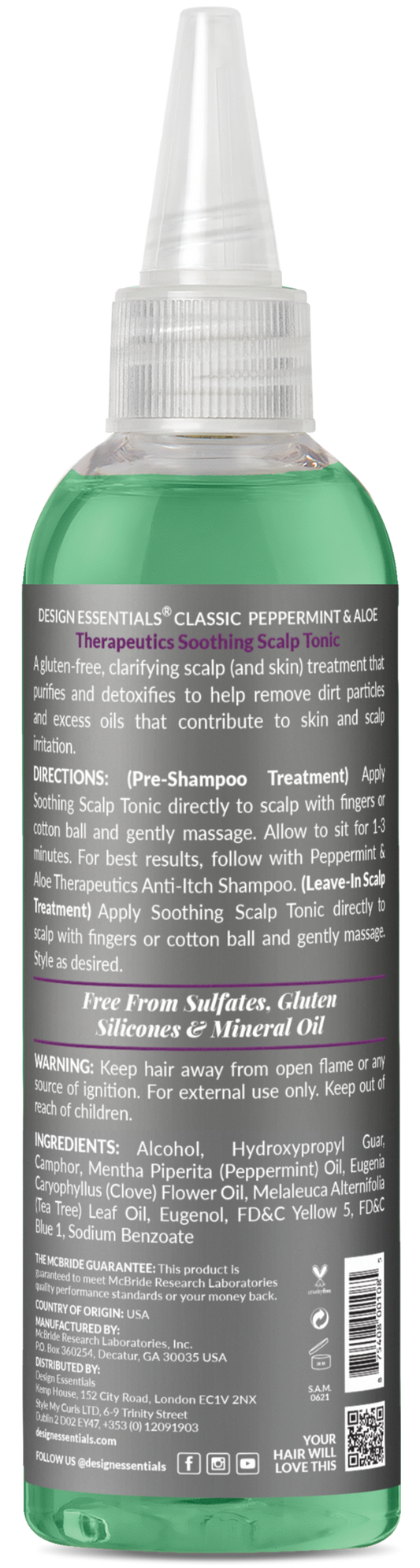 Design Essentials Peppermint & Aloe Soothing Scalp Tonic